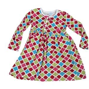 Kelly's Kid Long Sleeve Multi Color Dress Size 6-7